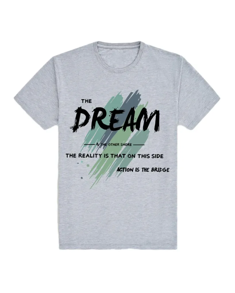 Artify Fashion Men's Half Sleeve T-shirt-Dream-Grey (S)