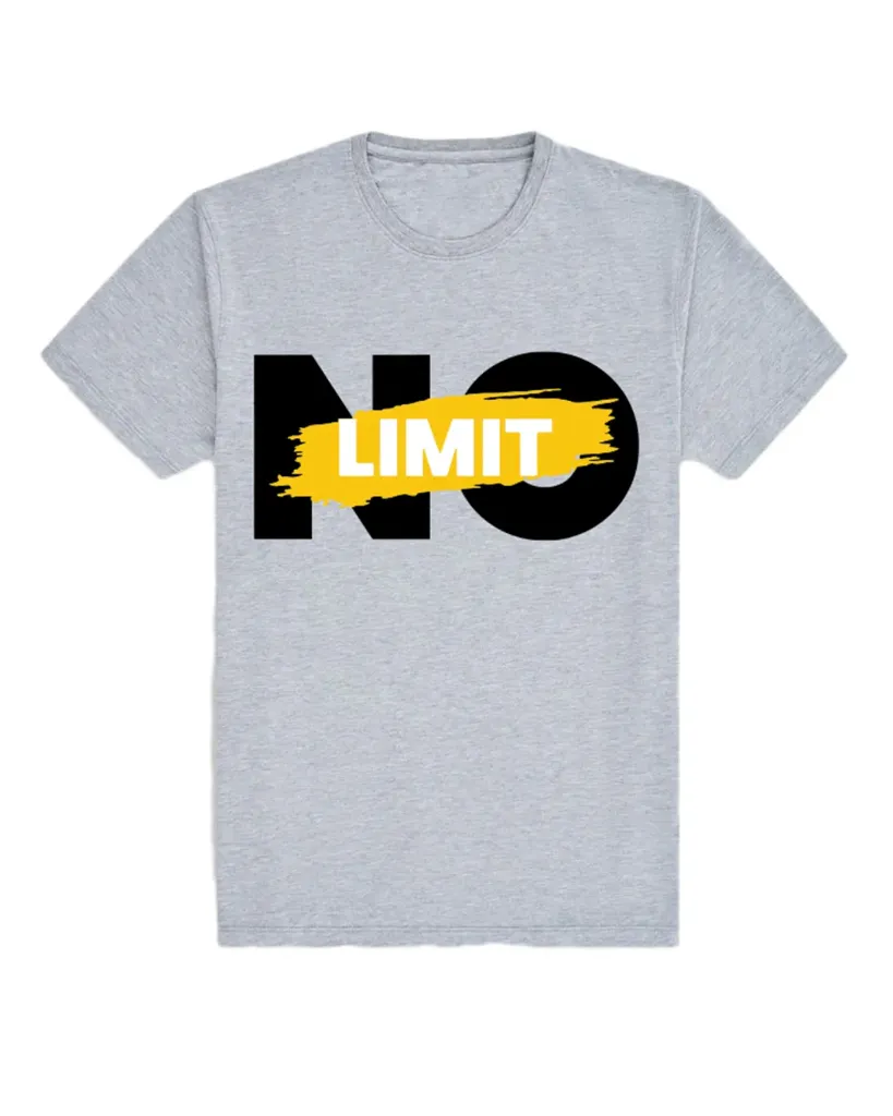 Artify Fashion Men's Half Sleeve T-shirt-No Limit-Grey (S)